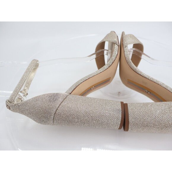 Sam Edelman Womens Yaro Sandals Ankle Strap Block Heel Gold Shimmer Size 10 Prom - Picture 7 of 12
